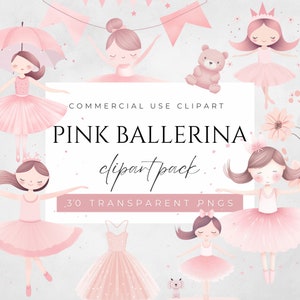 Ballerina Clipart PNG, Ballerina Clip Art, Ballerina PNG, Ballet Clipart, Ballet Clip Art, Girl Birthday Clipart, Ballerina Planner Stickers
