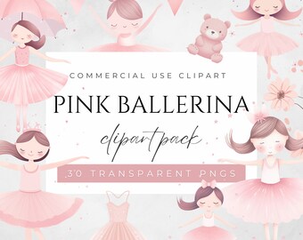 Ballerina Clipart PNG, Ballerina Clip Art, Ballerina PNG, Ballet Clipart, Ballet Clip Art, Girl Birthday Clipart, Ballerina Planner Stickers