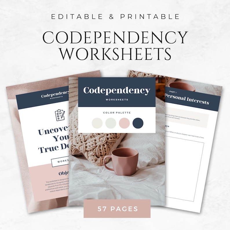 Codependency Worksheets Template Mental Health Worksheets Therapy ...