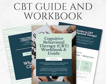 Cognitive Behavioral Therapy Guide and Workbook Template Canva CBT Guide for Therapists and Coaches Mental Health Workbook CBT-based Journal