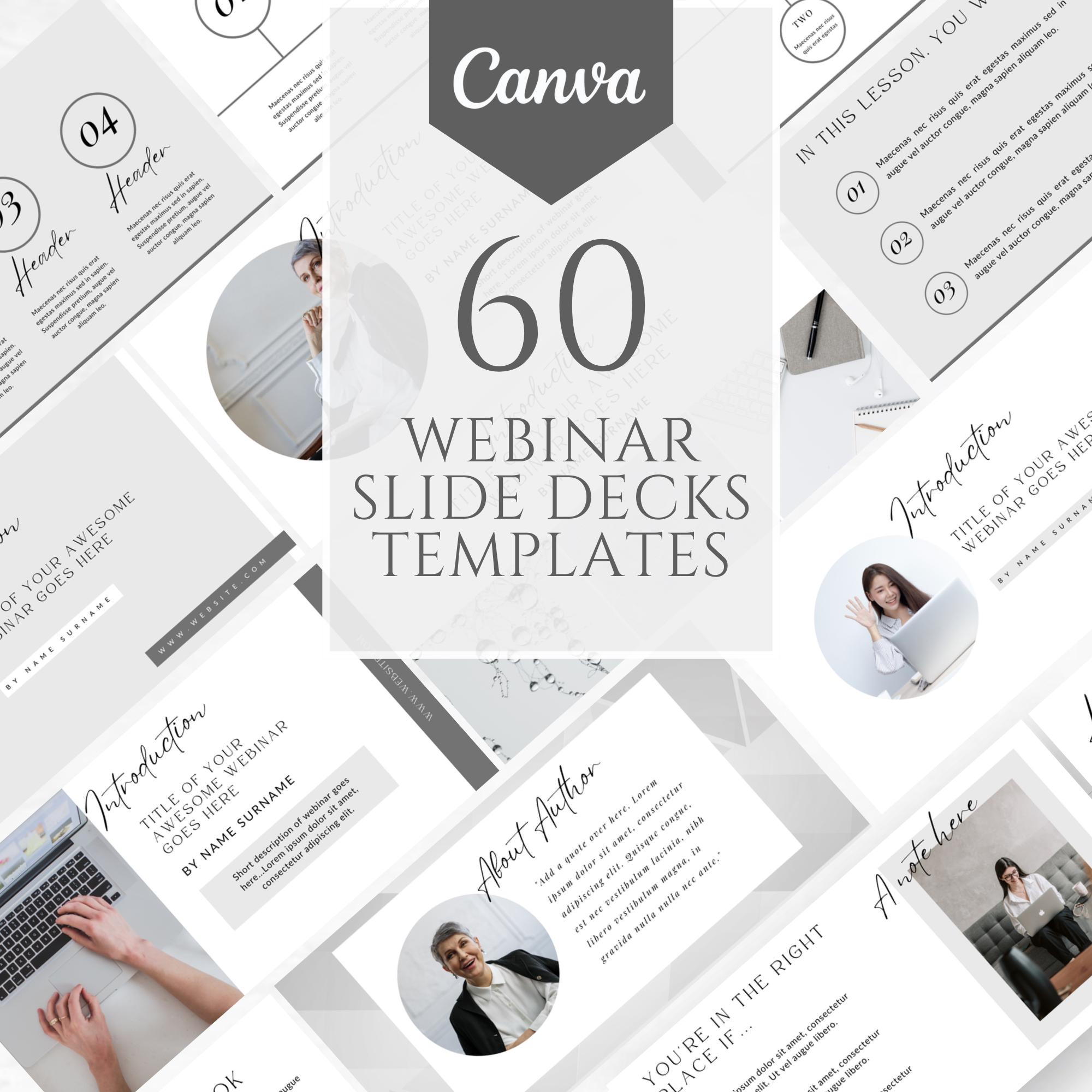 Webinar Slide Deck Template Canva Online Course Slide Deck Webinar ...