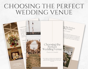Choosing the Perfect Wedding Venue Ebook Template Editable Canva Wedding Planning Guide for Couples Venue Comparison Checklist Printable