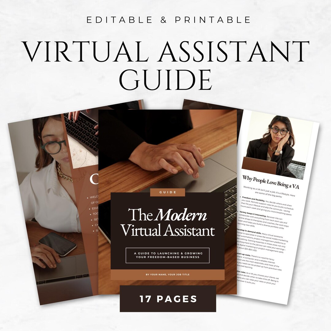 Virtual Assistant Client Guide Virtual Assistant Client Welcome Packet: Canva Template (17 Pages ...