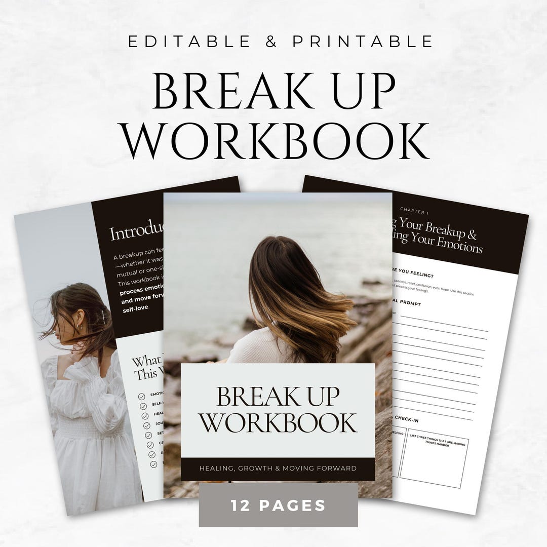 Break up Workbook Template Printable Breakup Healing Journal Post ...