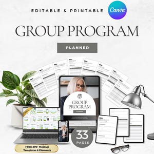 Group Program Planner Canva Coaching Program Template Editable Coaching Planner Online Course Planner Group Coaching Workbook Business Plan