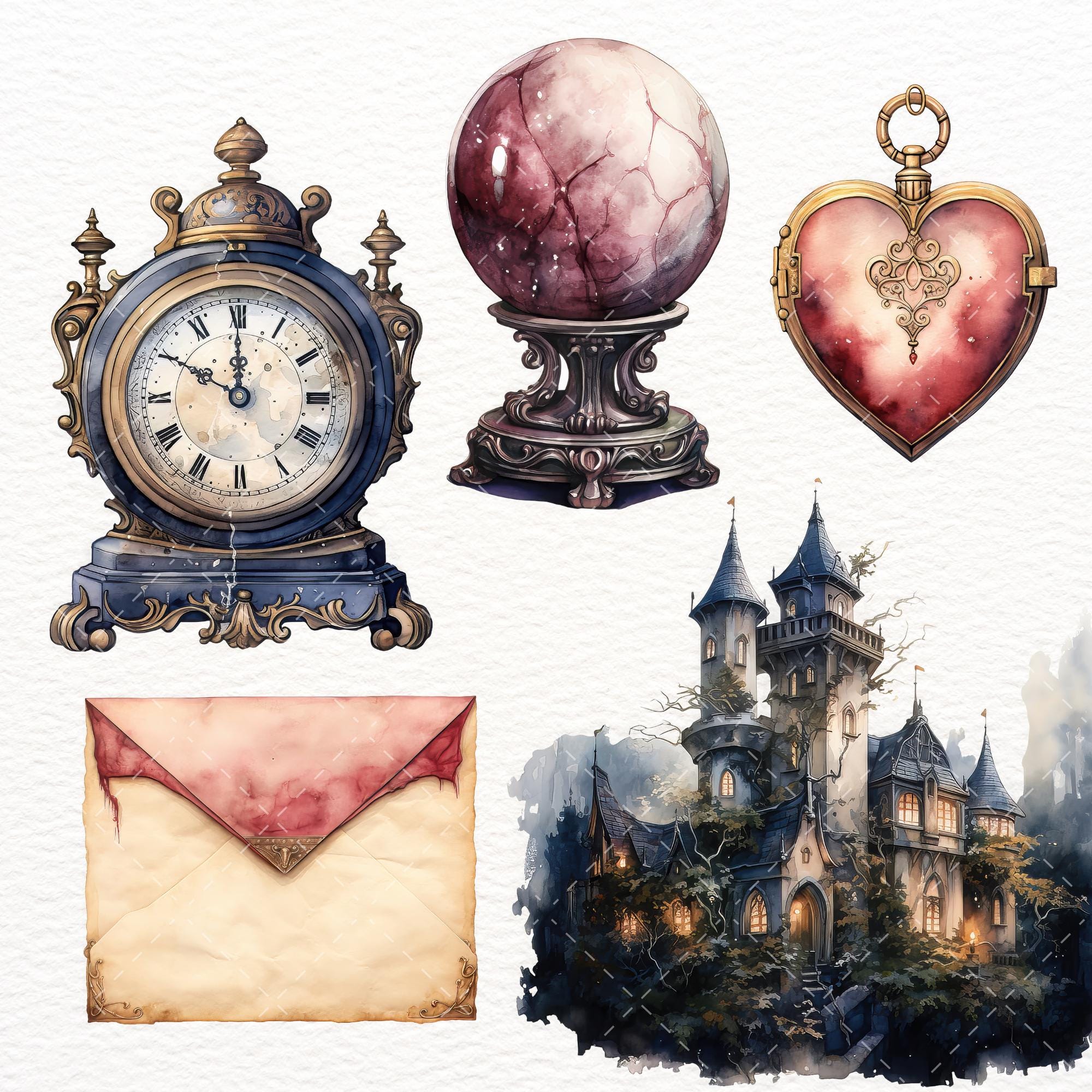 Dark Academia Clipart Vintage Aesthetic Clipart Gothic Academic ...