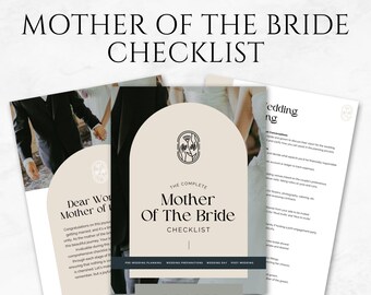 Mother of the Bride Wedding Checklist Template Wedding Checklist Planner Wedding Checklist Printable Wedding Organizer Wedding Organization