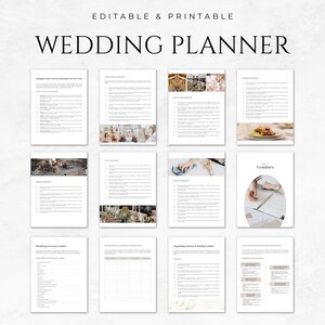 Puede incluir: Una lista de verificaci&oacute;n de planificaci&oacute;n de bodas imprimible con secciones para administrar proveedores, log&iacute;stica y presupuesto. La lista de verificaci&oacute;n incluye secciones para identificar proveedores necesarios, negociar contratos y reservar proveedores.