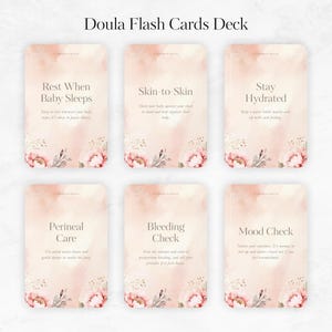 Doula Flashcards Template Printable Editable Canva Cards for Birth Education, Prenatal Client Support, Postpartum & Childbirth Prep Toolkit image 5
