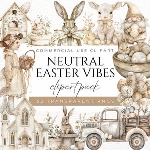 Neutrale Oster Clipart PNG Oster-Grafiken Minimalistische Oster Illustrationen Erdige Oster Elemente Rustikales Ostern Boho Ostern Frühling Clipart