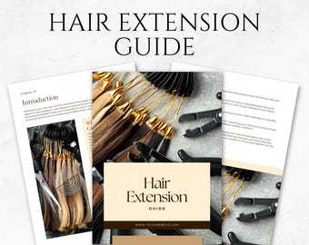 Hair Extension Guide Template Printable Hair Extension Care Guide Hair Extension Tutorial Hair Extension Manual Hair Extension Styling Guide