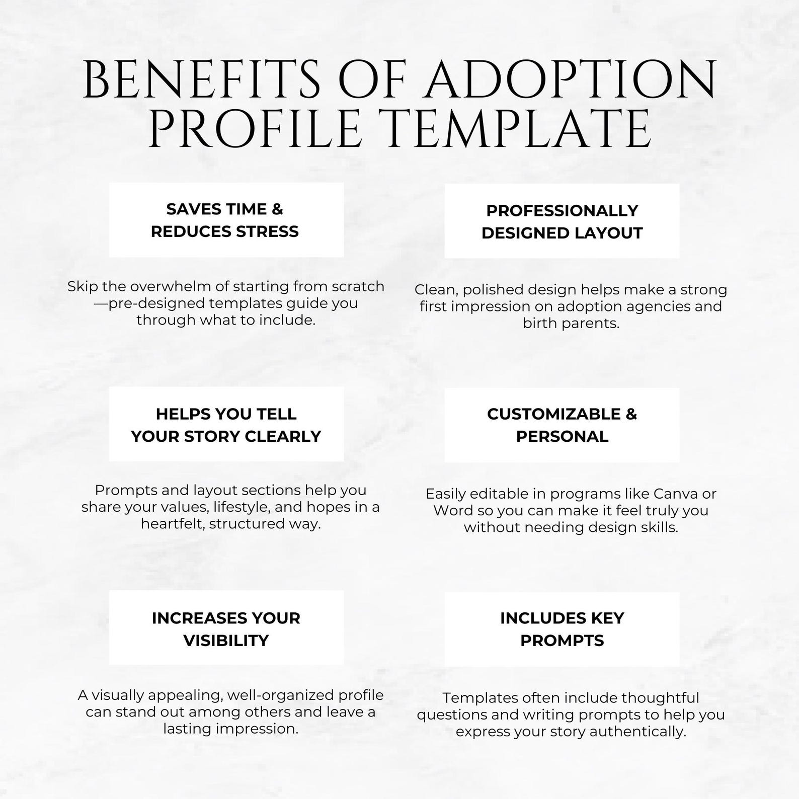 Adoption Profile Canva Template Printable Adoptive Parents Profile ...