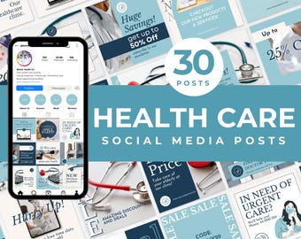 Healthcare Instagram Templates Healthcare Social Media Templates Health Clinic Instagram Posts Healthcare Facebook Posts Canva Templates