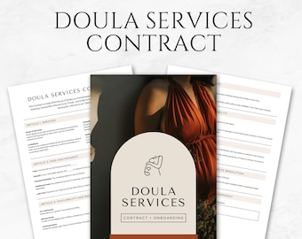 Doula-contractsjabloon Doula-serviceovereenkomst Geboorteondersteuningscontract postpartum Doula-contract Doula-clientcontract Zwangerschapsondersteuning