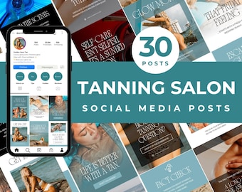 Tanning Salon Social Media Posts Canva Templates Beauty Instagram Templates Tanning Business Marketing Tanning Salon Instagram Branding Post