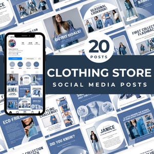 Magasins de vêtements Modèles de publication sur les réseaux sociaux Boutique de mode Graphismes pour réseaux sociaux Magasin de vêtements Magasin de vêtements de marque Soldes de mode