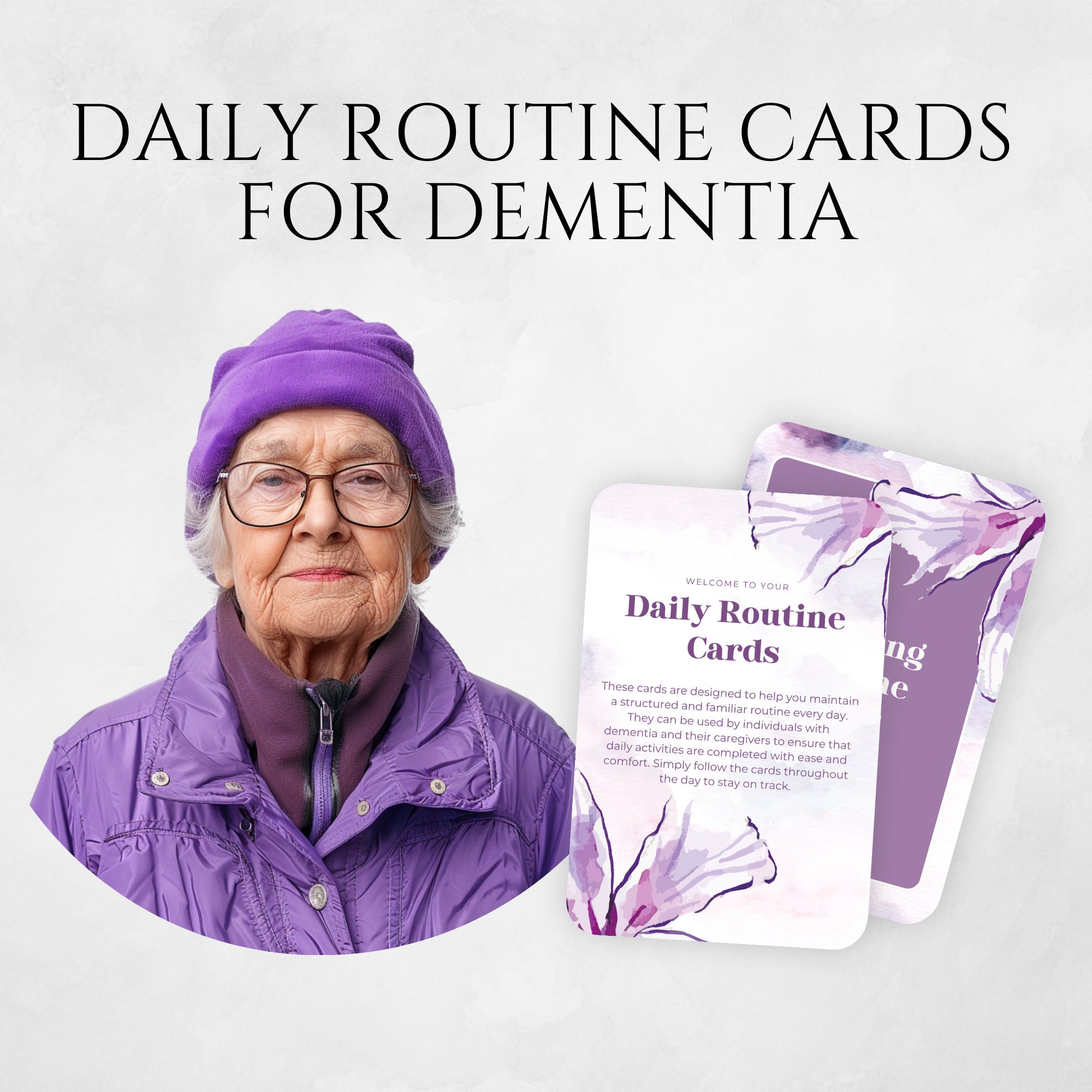 Daily Routine Cards for Dementia Patients Alzheimer's Routine Cards ...