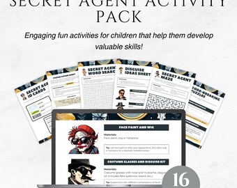Spy Games For Kids Printable Secret Agent Activities For Kids Spy Game Word Search Puzzle for Kids Spy Morse Code for Kids Activities PDF
