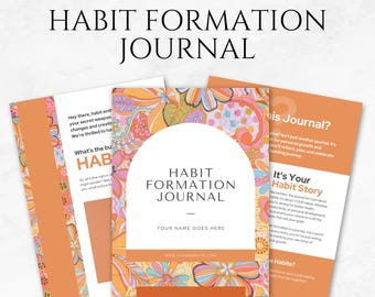 Habit Formation Journal Template Habit Tracker Productivity Journal Daily Habit Planner Self Improvement Personal Growth Routine Tracker