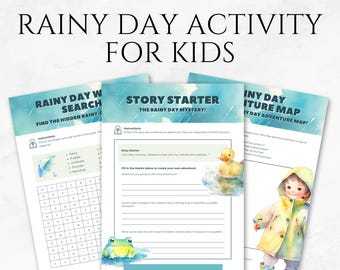 Rainy Day Activity For Kids Template Printable Word Search for Kids Indoor Activities Kids Games Activity Pack Adventure Map Scavenger Hunt