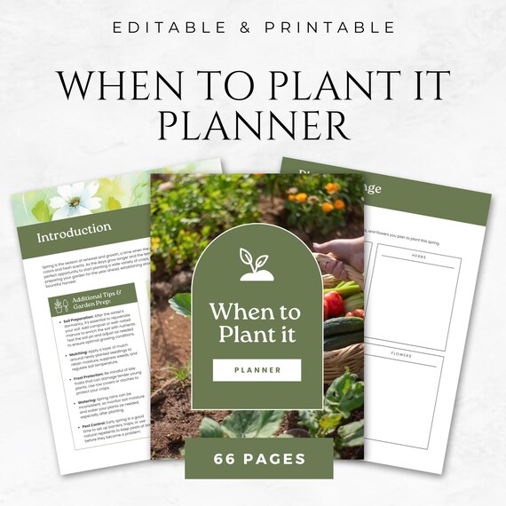 Gardening Planner Template Printable Vegetable Garden Planner Planting Schedule Seed Planting Garden Care Checklist Crop Rotation Planner