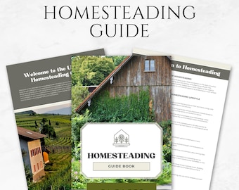 Homesteading Guide Template Self-Sufficiency Planner Sustainable Living Homestead Planner Gardening Planner Animal Care Guide DIY Project