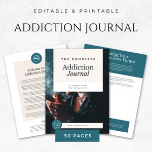 Sucht Journal Vorlage Sucht Genesung Journal Nüchternheit Planer Nüchternheit Tracker Journal Sucht Genesung Arbeitsblätter
