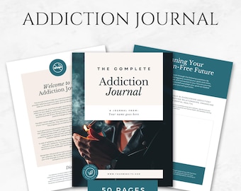 Addiction Journal Template Addiction Recovery Journal Sobriety Planner Sobriety Tracker Mental Health Journal Addiction Recovery Worksheets