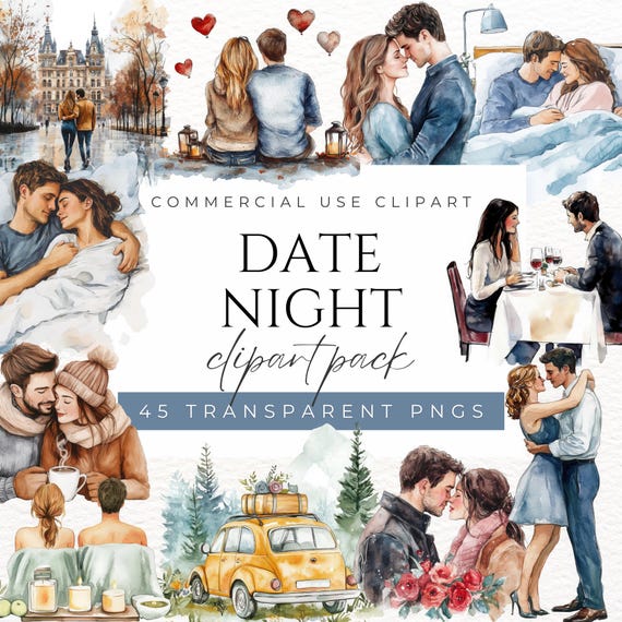 Date Night Clipart Romantic Clipart Couples Clipart Love Clipart Valentines Day Graphic Cute Couple Relationship Clipart Wedding Anniversary