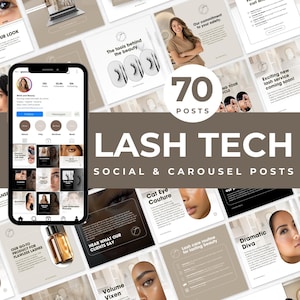 Lash Tech Instagram-mallar Lash Tech-karusellmallar Lash Tech-mallar Lash Tech Instagram-inlägg Lash Tech-inlägg på sociala medier