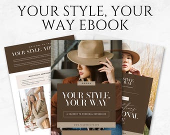 Your Style Your Way eBook Template Printable Fashion Tips Ebook Wardrobe Organization Planner Style Inspiration Ebook Capsule Wardrobe Guide