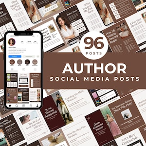 Szablony postów na Instagramie autora Marketing książek Pisarz Media społecznościowe Promocja książek Branding autora Samodzielnie publikujący autor Posty o premierze książki