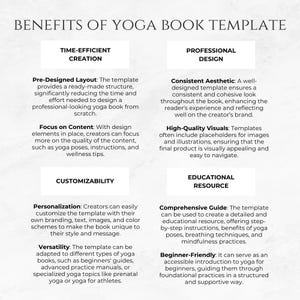 Yoga Book Template Digital Yoga Guide Printable Yoga Book Yoga eBook Template Yoga Instruction Manual Yoga Practice Planner Beginners Yoga image 7