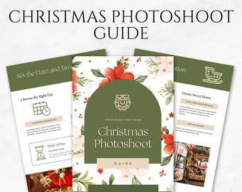 Christmas Photoshoot Guide Template Printable Festive Family Photography Session Planner Editable Christmas Photo Session Guide