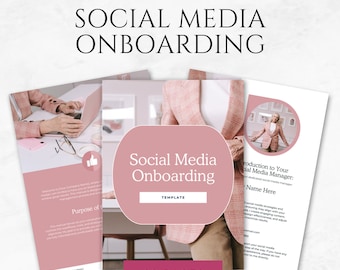 Social Media Onboarding Canva Template Editable Onboarding Template Social Media Guide Social Media Manager Instagram Guide Facebook Guide