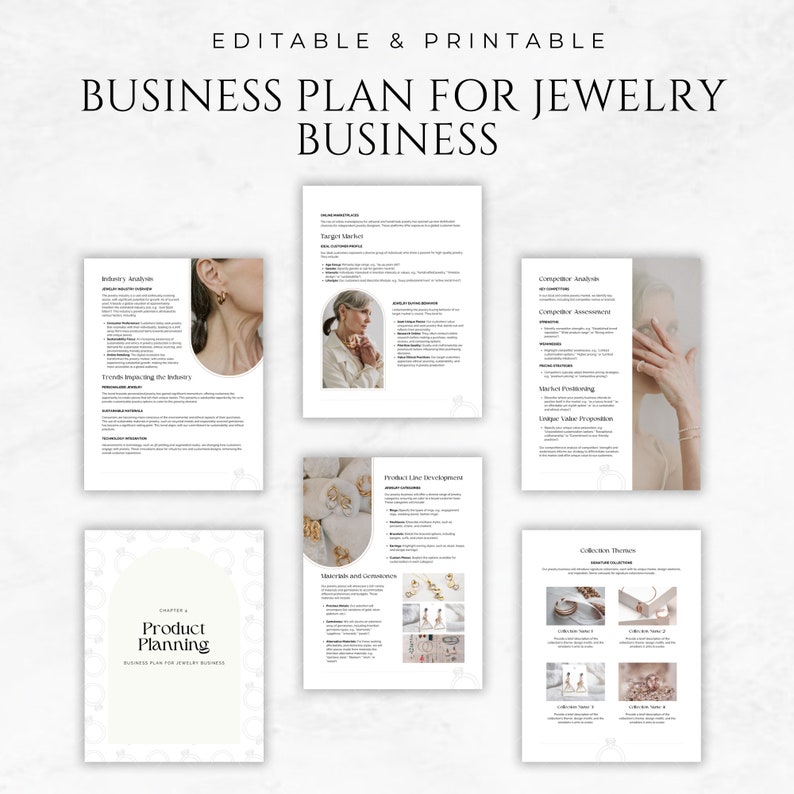 Jewelry Business Business Plan Template Jewelry Startup Plan Handmade ...