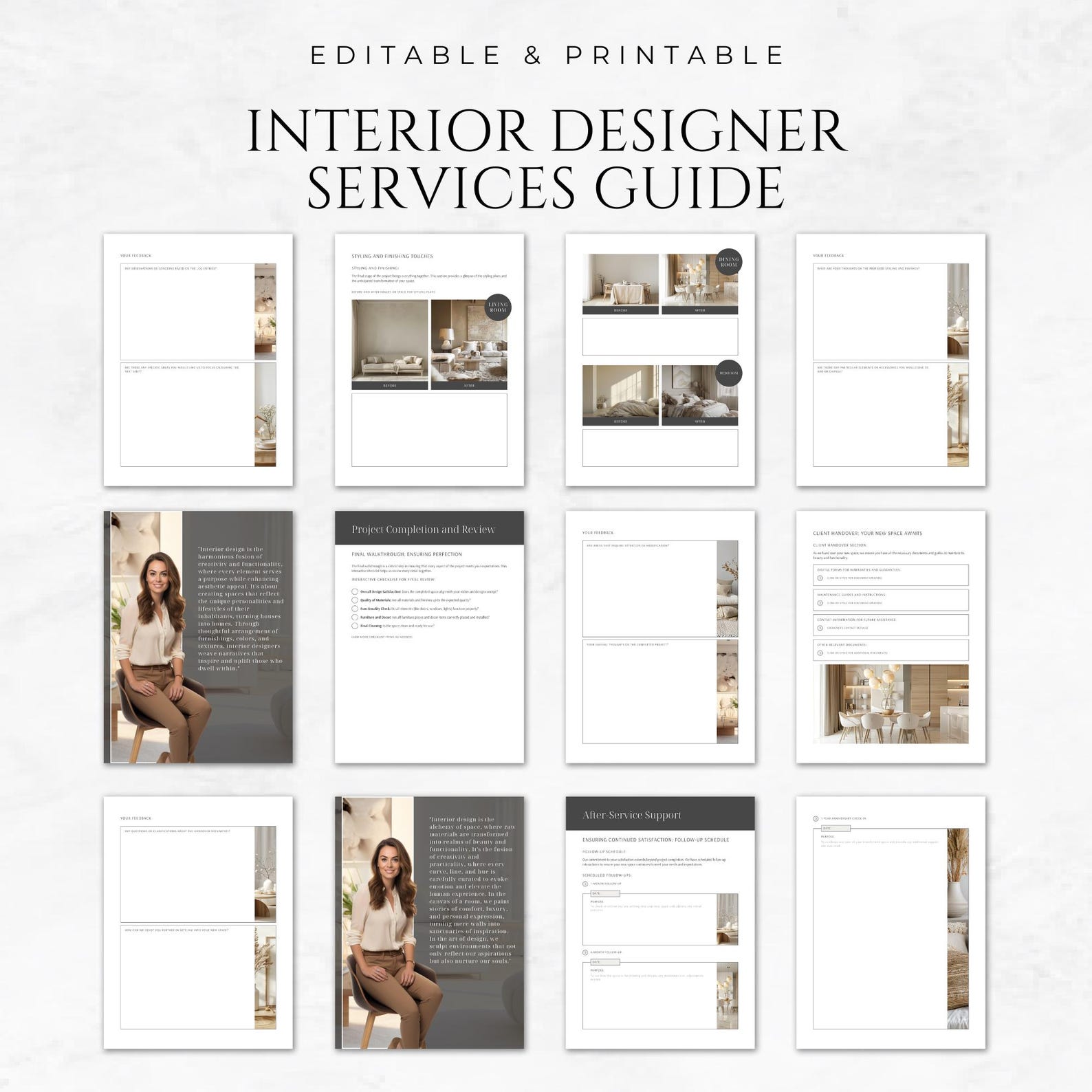 Interior Design Services Guide Template Printable Interior Design ...