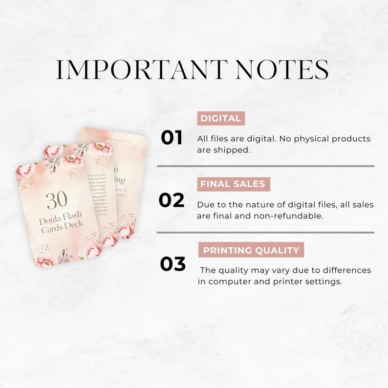 Doula Flashcards Template Printable Editable Canva Cards for Birth Education, Prenatal Client Support, Postpartum & Childbirth Prep Toolkit image 8