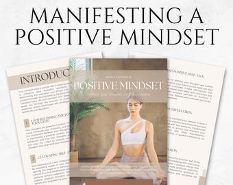 Manifestieren einer positiven Denkweise: Verschieben Sie Ihre Gedanken für die Manifestation Vorlage Gesetz der Anziehung Journal Mindset Coach Manifestieranleitung