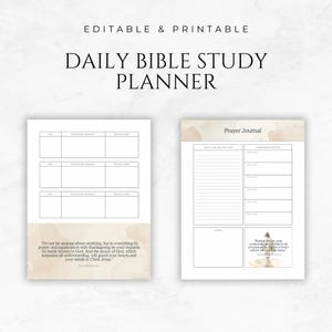 Daily Bible Study Planner Devotional Planner Christian Planner Bible ...