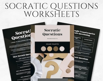 Socratic Questions Worksheets Template Printable Therapy Worksheet Cognitive Behavioral Worksheet Itrospection Life Coach Mindset Coach