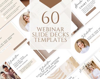 Webinar Slide Deck Template Canva Online Course Slide Deck Webinar Presentation Online Workshop Masterclass Slide Deck Zoom Presentation