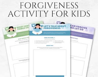 Forgiveness Activity: Emotional Learning Worksheet for Kids (Canva Template)
