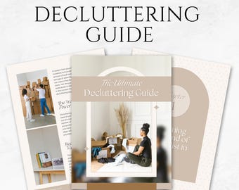 Decluttering Guide Template Printable Canva Home Organization Template Minimalism Checklist Tidy Home Reset Planner Organizing Checklist