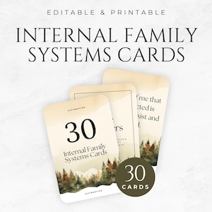 Internal Family Systems (IFS) Cards Canva Template – Editable Therapy & Coaching Tool IFS Flashcards Parts Work Card Prompts IFS Therapy