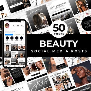 Beauty Salon Instagram Posts Templates Make Up Artists Instagram Templates Beauty Esthetician Social Media Templates Beauty Facebook Posts