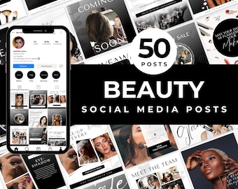 Beauty Salon Instagram Posts Templates Make Up Artists Instagram Templates Beauty Esthetician Social Media Templates Beauty Facebook Posts