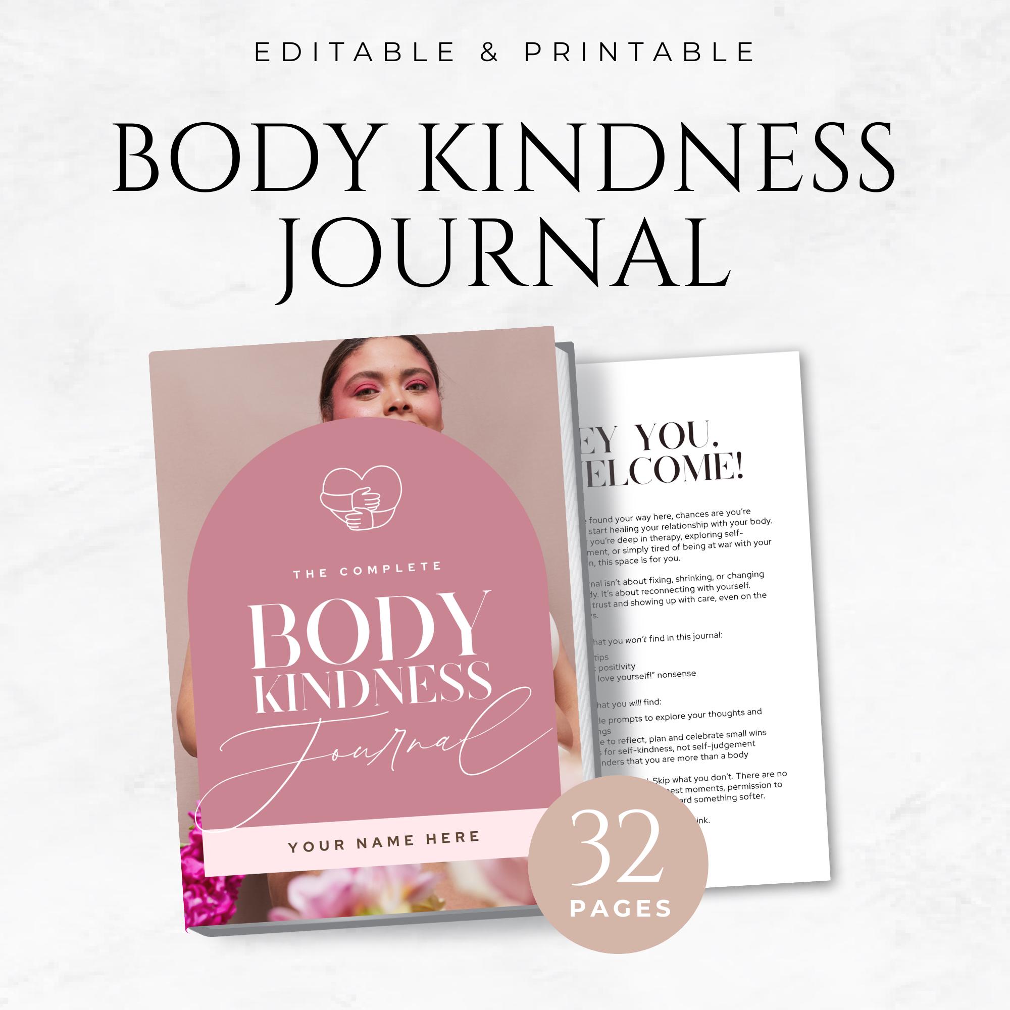 Body Kindness Journal Template Printable Self Love Body Positivity ...