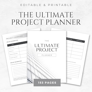 Project Planner Template Printable Project Management Template Project Timeline Project Checklist Project Workflow Template Project Tracker
