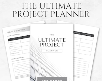 Project Planner Template Printable Project Management Template Project Timeline Project Checklist Project Workflow Template Project Tracker